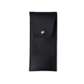 The Charcoal Leather Pencil Case - Black