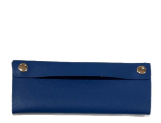 The Student Leather Pencil Case - Blue