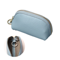 XLarge Zipper Leather Pencil Case - Ocean Blue