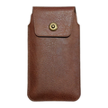 The Charcoal Leather Pencil Case - Brown
